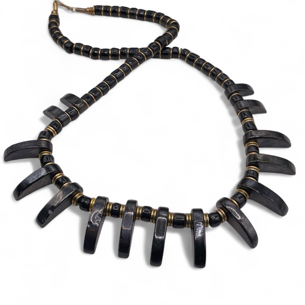 ❤️ Vintage 60’s/70’s Boho x Tribal Black Spike Necklace